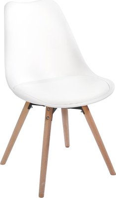 Jídelní židle Semer New, bílá/buk