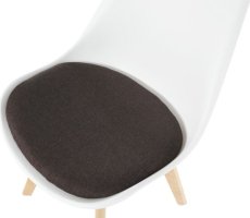 Židle, bílá/čokoládová, DAMARA