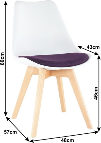 Židle Rangements, bílá / fialová