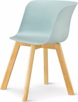 Jídelní židle LEVIN, plast/dřevo buk, mentol