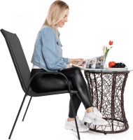Černá stohovatelná zahradní židle Liviq