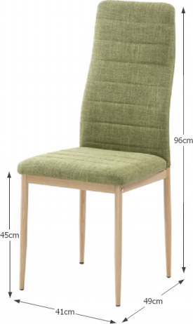 Jídelní židle, zelená látka / kov, COLETA NOVA