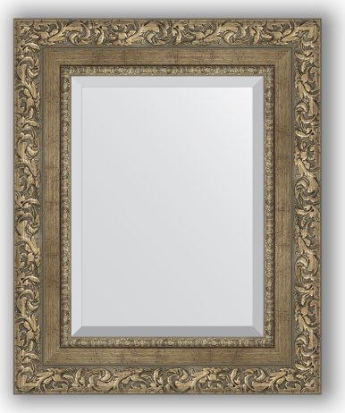 Zrcadlo s fazetou v rámu, ornament antická mosaz, rozměr 55x135 cm