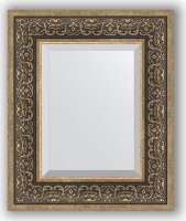 Zrcadlo v rámu, stříbrný monogram