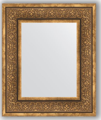 Zrcadlo v rámu, bronzový monogram BY 3223, 73x123 cm