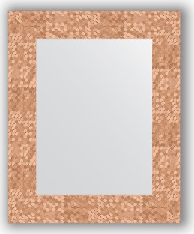 Zrcadlo v rámu, plástev měď, 43x53 cm